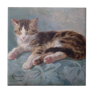 Sleepy Kitten von Henriette Ronner-Knip Fliese