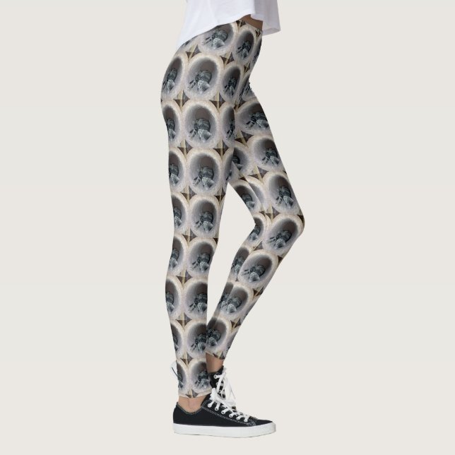 Sleepy Kitty Cat von Shirley Taylor Leggings (Rechts)