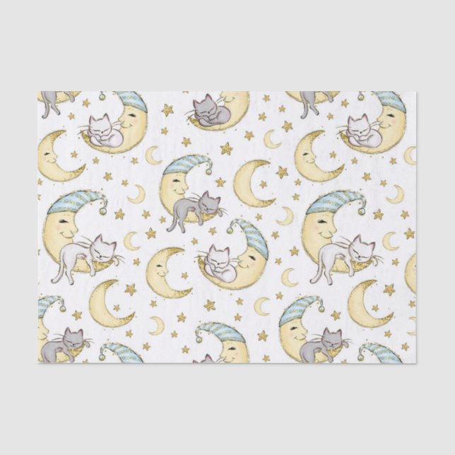 Sleepy Kitty Seidenpapier (Vorderseite)