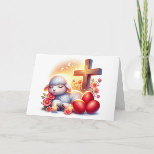 Sleepy Lamb Orthodox Ostern Karte