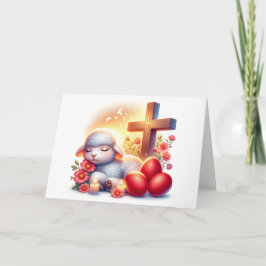 Sleepy Lamb Orthodox Ostern Karte