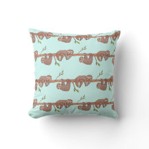 Sleepy Lazy Baby Sloth Pattern Pillow