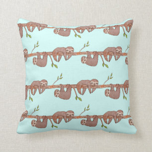 Sleepy Lazy Baby Sloth Pattern Pillow Kissen