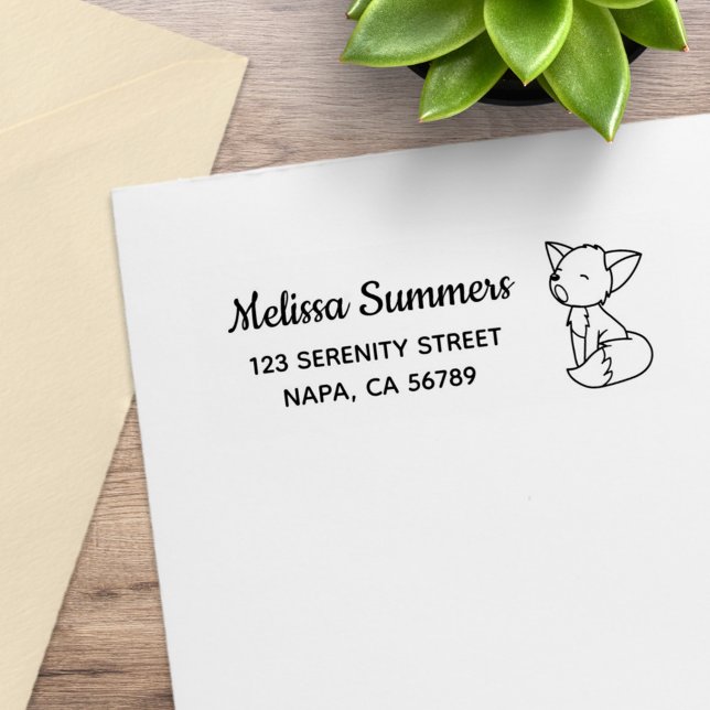 Sleepy Little Fox Adresse 2 Gummistempel (Von Creator hochgeladen)