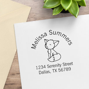 Sleepy Little Fox Arch-Adresse Gummistempel