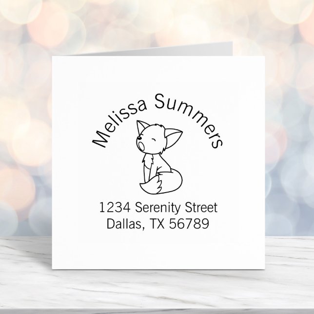 Sleepy Little Fox Arch-Adresse Permastempel (Von Creator hochgeladen)