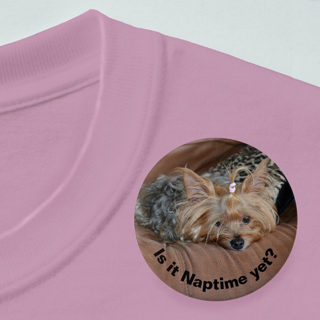 Sleepy Little Yorkshire Terrier Puppy Button (Von Creator hochgeladen)
