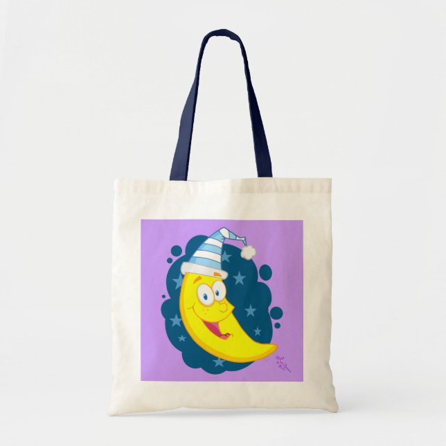 Sleepy Moon Budget Tote Bag Tragetasche (Vorne)