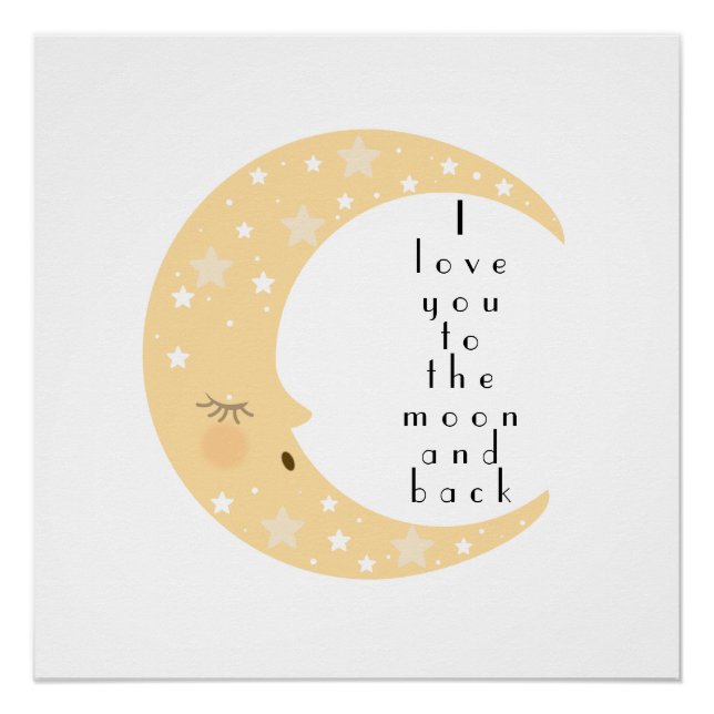 Sleepy Moon Kinderzimmer Poster (Vorderseite)