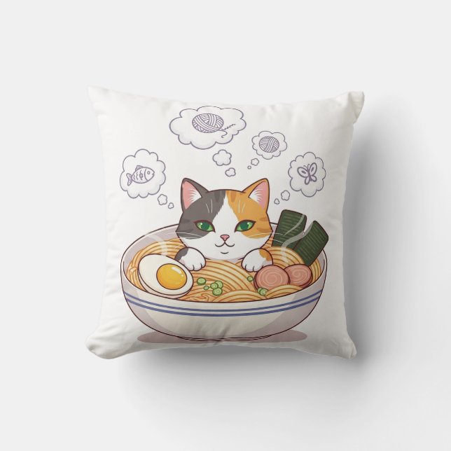 Sleepy Moon with Teddy Bar - Bedtime Pasta Carto Kissen (Vorderseite)