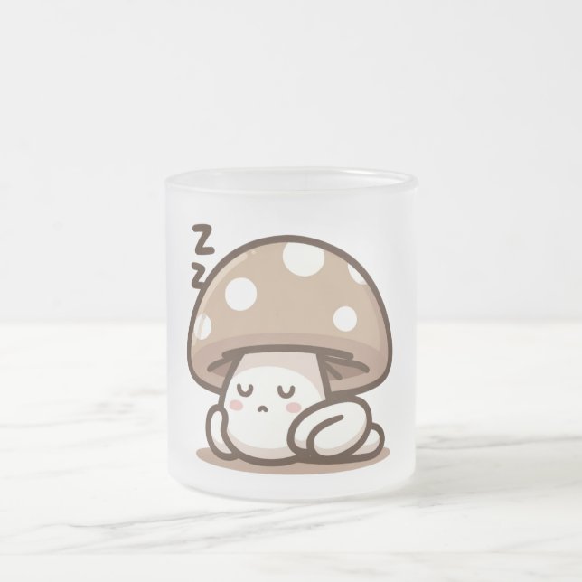 Sleepy Mushroom-Tasse Mattglastasse (Mittel)