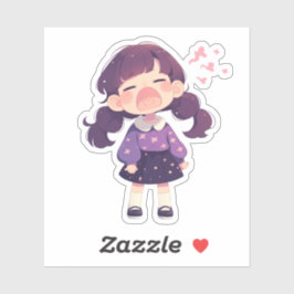 Sleepy Niedlich Girl Sticker