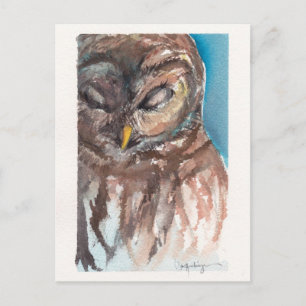 Sleepy Owl Postkarte