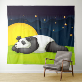 Sleepy Panda Extra Large Tapestory Wandteppich
