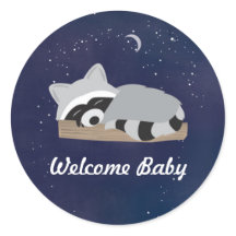 Sleepy Raccoon Stickers