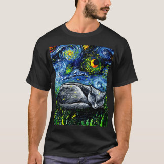 Sleepy Russian Blue Night T-Shirt