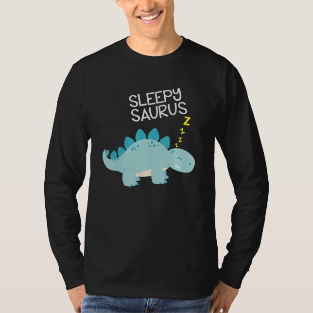 Sleepy Saurus Dinosaur T-Shirt (Vorderseite)
