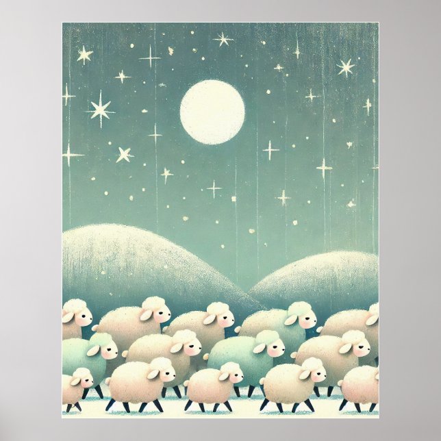 Sleepy Sheep Poster (Vorne)