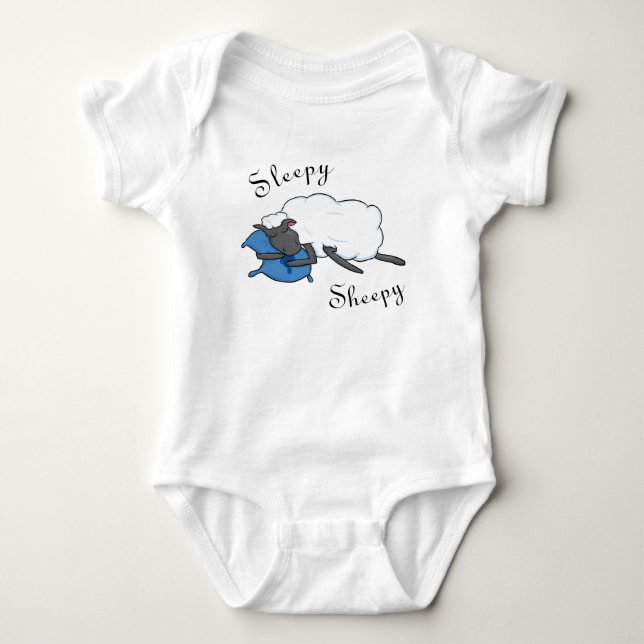 Sleepy Sheepy Baby Bodysuit Strampler (Vorderseite)