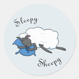 Sleepy Sheepy Sticker