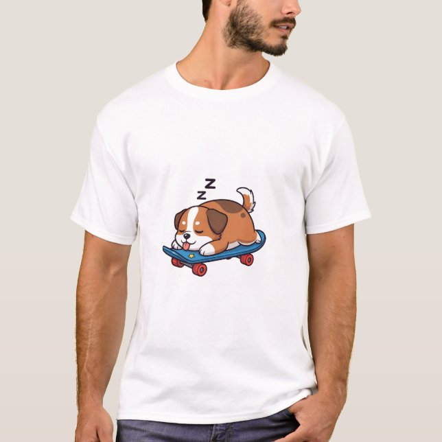 Sleepy Skate Pup T-Shirt (Vorderseite)