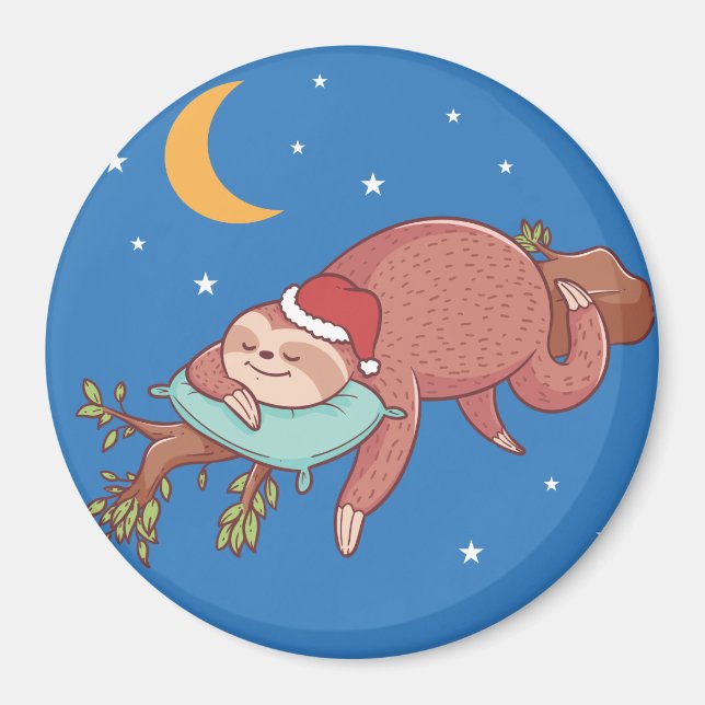 Sleepy Sloth Magnet (Vorne)