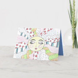 Sleepy Sun - Faltkarte Dankeskarte