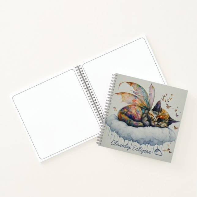 Sleepy Tortie Fairy Spiral Notebook Notizbuch (Innenseite)