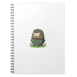 Sleepy Treasure Keeper Hedgehog St.Patrick's Day Notizblock