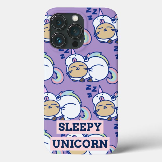 Sleepy Unicorn Case-Mate iPhone Hülle (Rückseite)