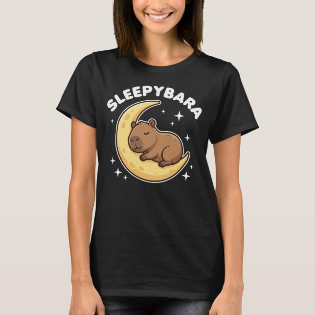 Sleepybara Süße Capybara T-Shirt (Vorderseite)