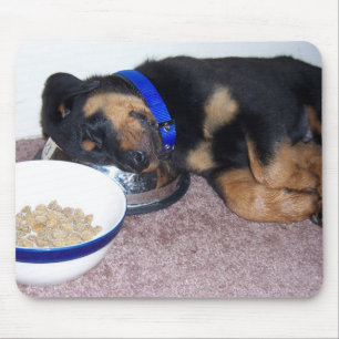 Sleepyhead rottweiler. mousepad