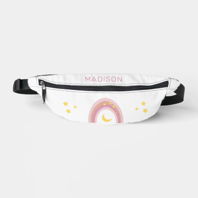 'Sleepytime Rainbow', Niedlich Personalisiert Bauchtasche (Vorderseite)