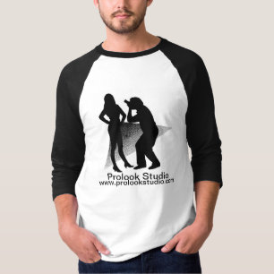 Sleeved T-Stück Prolook Studios Schwarzes T-Shirt
