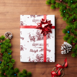 Sleigh All day Vintage Christmas Geschenkpapier