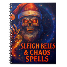 Sleigh Bells & Chaos Spells Metal Christmas Notizblock