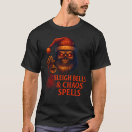 Sleigh Bells & Chaos Spells Metal Christmas T-Shirt