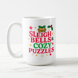 Sleigh Bells & Cozy Puzzles Festives Weihnachtsges Kaffeetasse