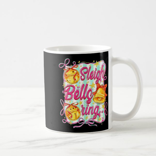 Sleigh Bells Ring Christmas Design For Girls  Kaffeetasse (Rechts)
