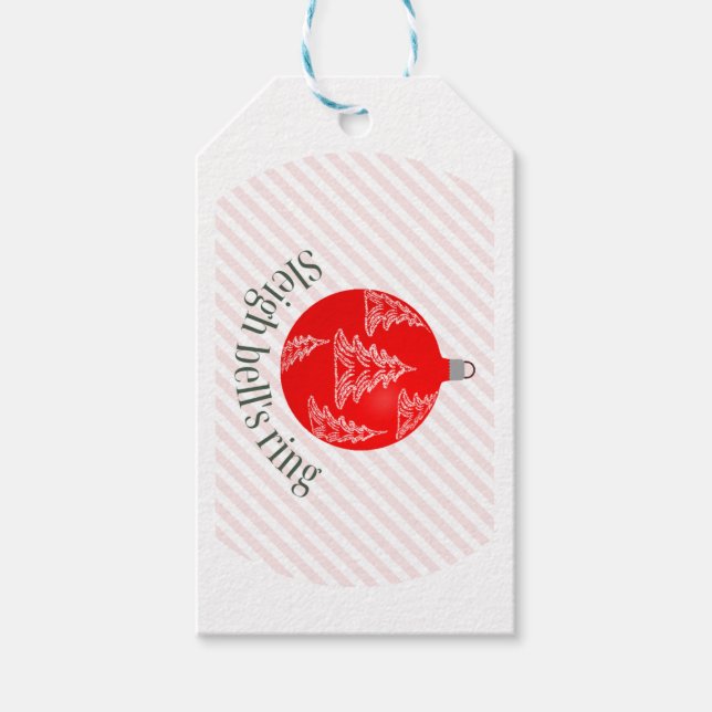 Sleigh Bells Ring Geschenkanhänger (Vorderseite)