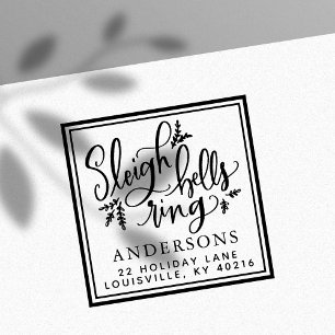 Sleigh Bells Ring Weihnachtsadresse Permastempel