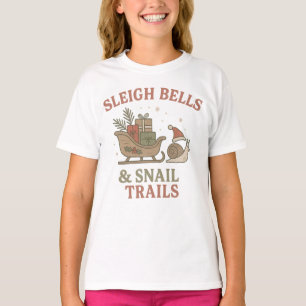 Sleigh Bells & Schnecken-Spuren Kinder-T-Shirt T-Shirt