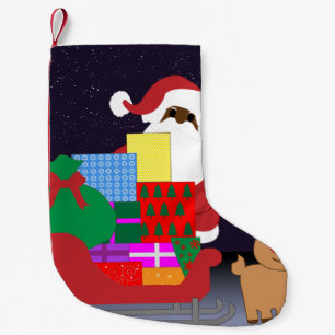 Sleigh Black Santa Kleiner Weihnachtsstrumpf