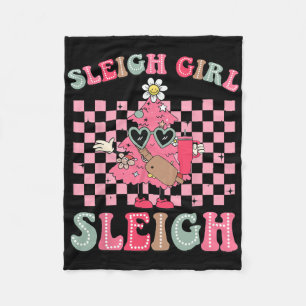 Sleigh Girl Sleigh Pink Weihnachtsbaum Belt G Fleecedecke
