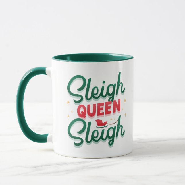 Sleigh Queen Christmas Tasse (Links)