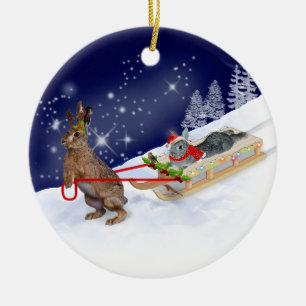 Sleigh Ride Keramik Ornament