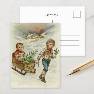 Sleigh Ride Weihnachten Postkarte