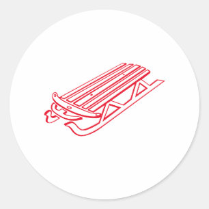 Sleigh Runder Aufkleber
