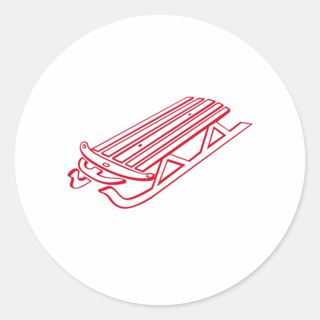 Sleigh Runder Aufkleber (Vorderseite)