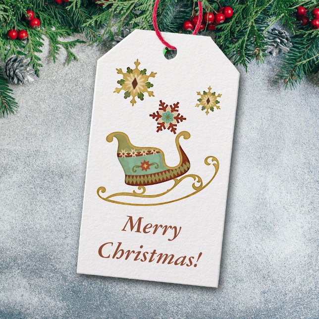 Sleigh Snowflake Holiday Geschenkanhänger (Von Creator hochgeladen)